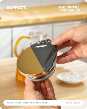 Baffect Water Pitcher fits most fridge doors with a slim 9 cm width.