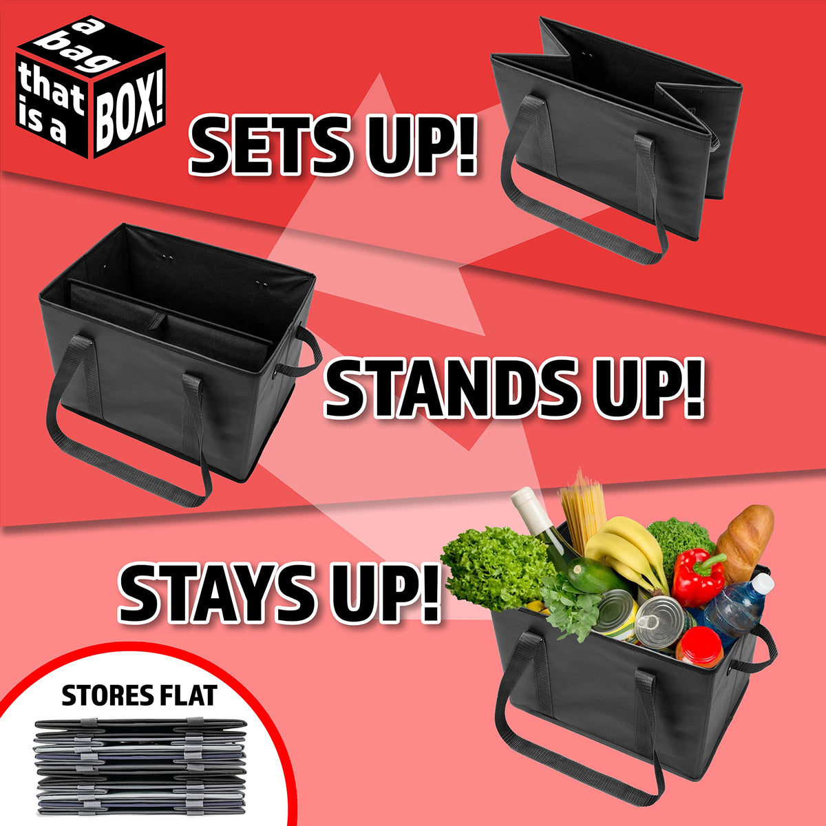 BAG-THAT! heavy-duty-handles provide a durable grip for large loads.