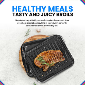Bagean broiler pan is dishwasher safe for easy cleanup.