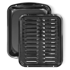Bagean broiler pan with rack in oven promotes even heat and crisp results