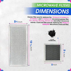 Bagean combo pack for Whirlpool fit simplifies upgrading grease and charcoal filters.