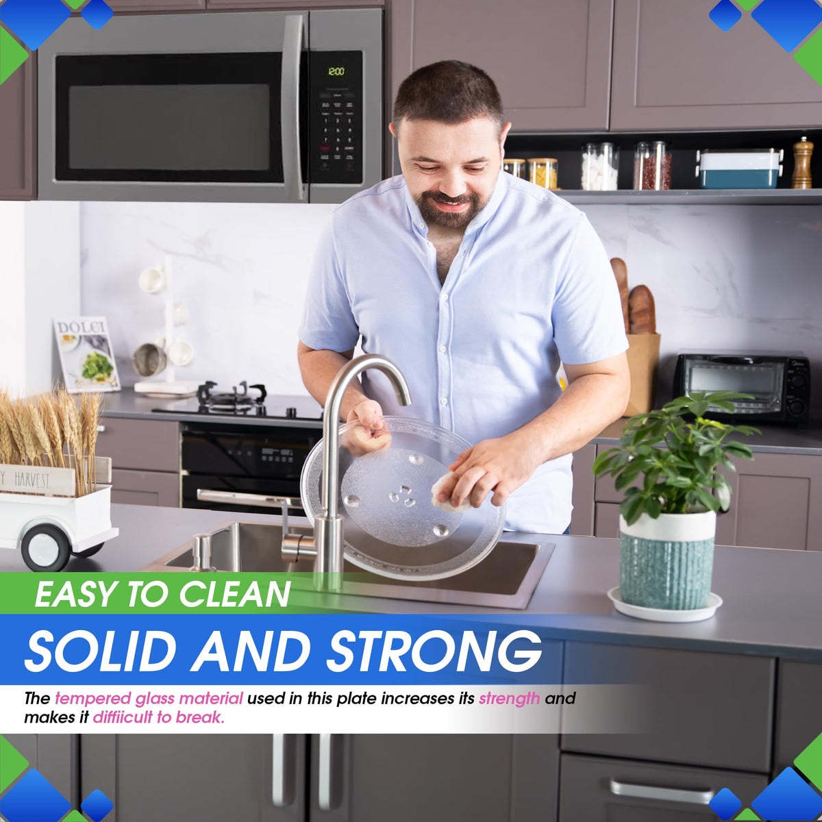 Bagean dishwasher-safe plate cleans easily after meals.