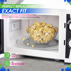 Bagean even-heating turntable promotes consistent warmth across dishes.