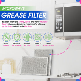 Bagean 4-pack of microwave filters laid out for quick replacement