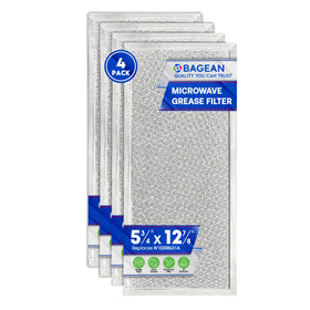 Bagean microwave filter close-up shows durable aluminum mesh that captures grease effectively.