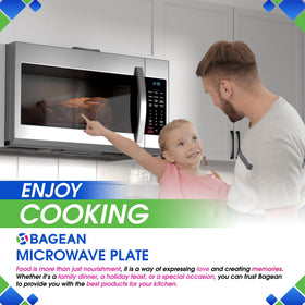 Bagean plate enables even heating to preserve dish texture during reheats.