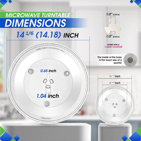 Bagean 14-1-8-inch heat-resistant glass plate, safe for high-temperature use.
