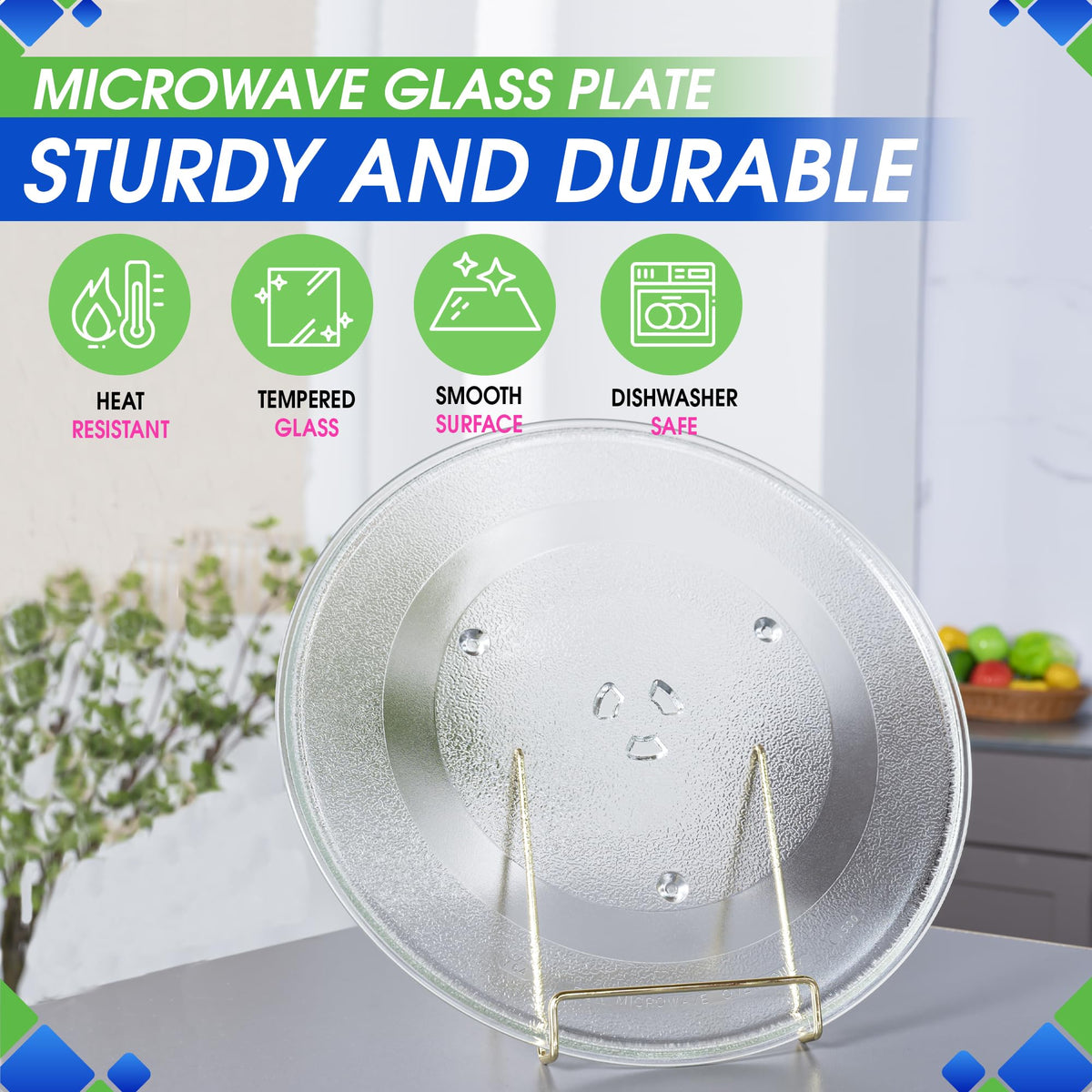 Bagean microwave plate top-down view, promotes even heat across the tray.