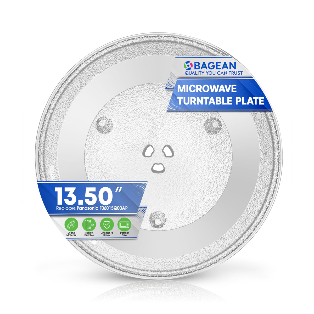 Bagean Panasonic 13.5-inch microwave glass plate for even heating.