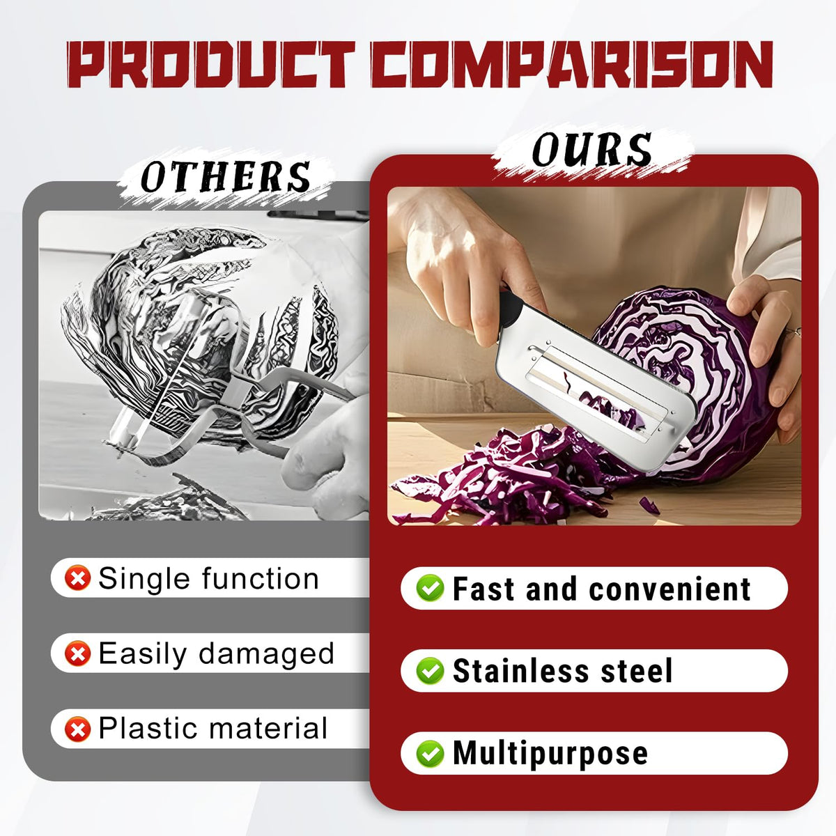Bagistes Ergonomic Base emphasizes stability and safety during use for comfortable chopping.
