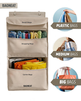 BAGNEAT three compartments for small bags keeps clutter down and easy to grab.