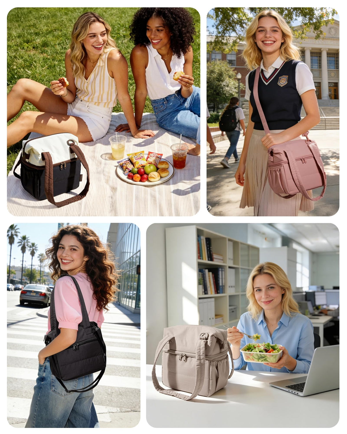 BAGSMART 180-degree opening reveals full interior layout for quick access.