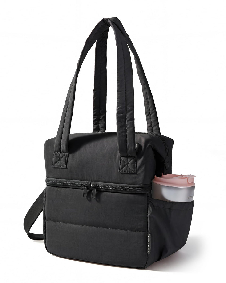 BAGSMART double-deck lunch bag for women keeps meals organized on the go.