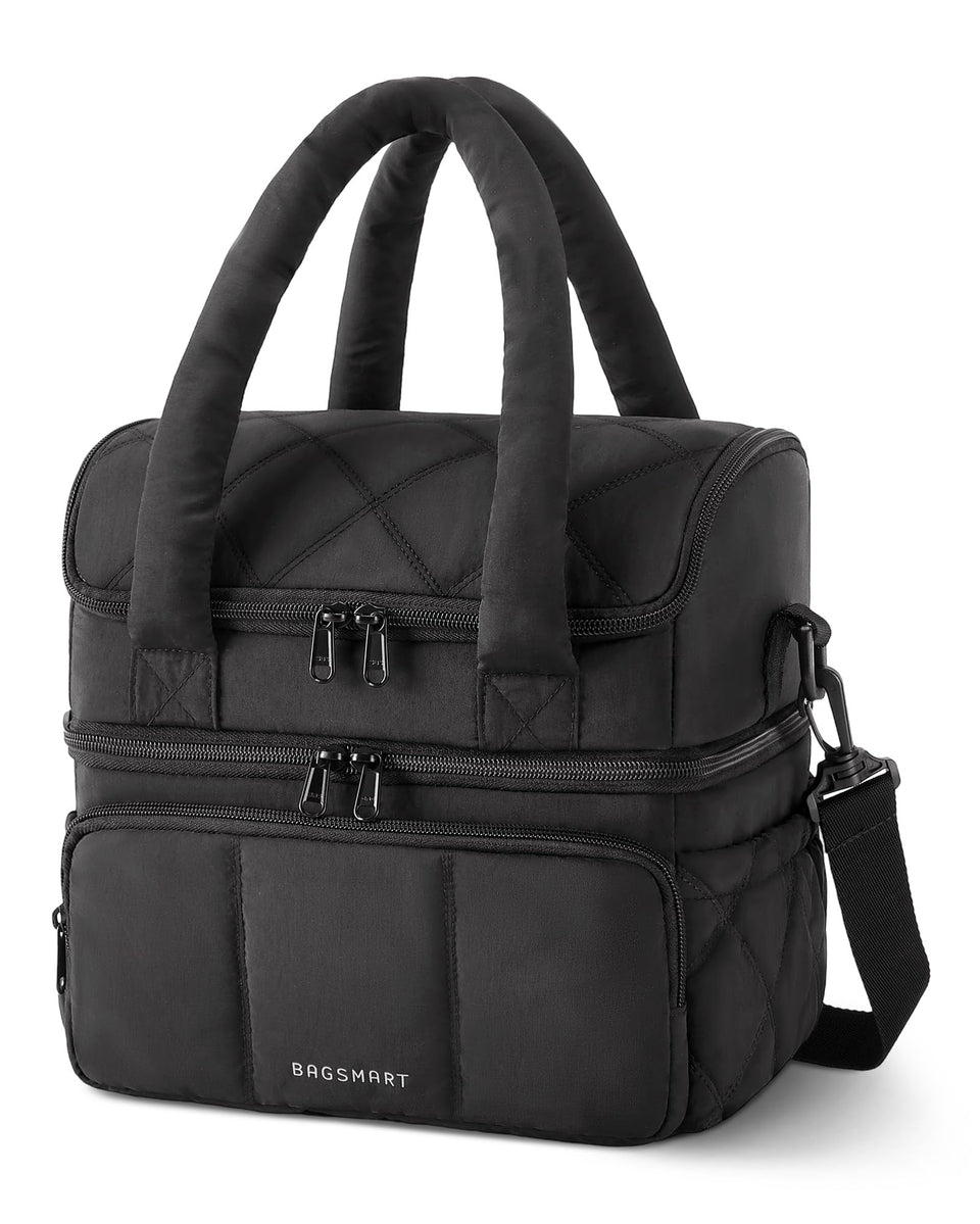 BAGSMART lunch bag double-deck opening for organized meals on the go.