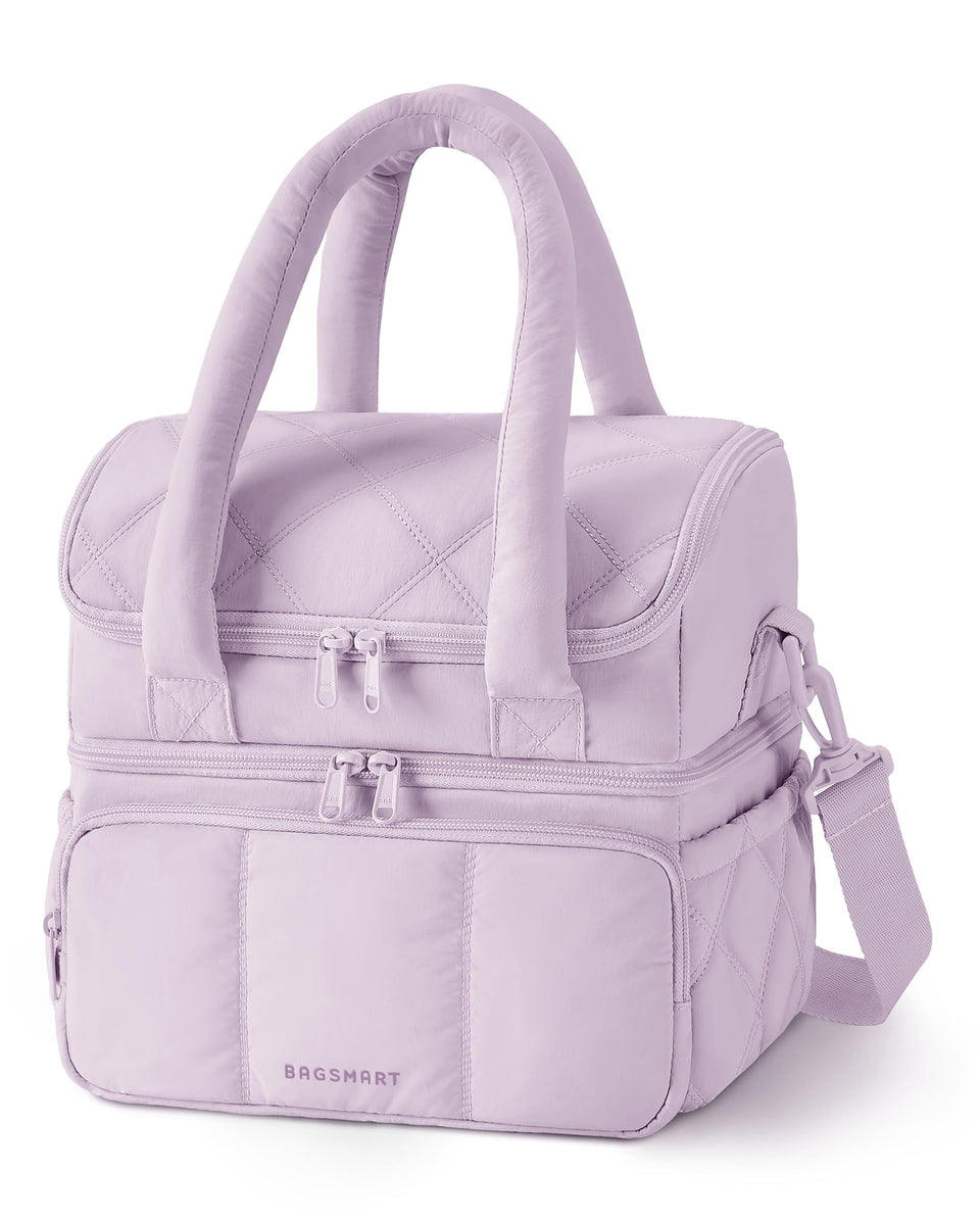 BAGSMART double-deck lunch bag keeps meals organized on the go.