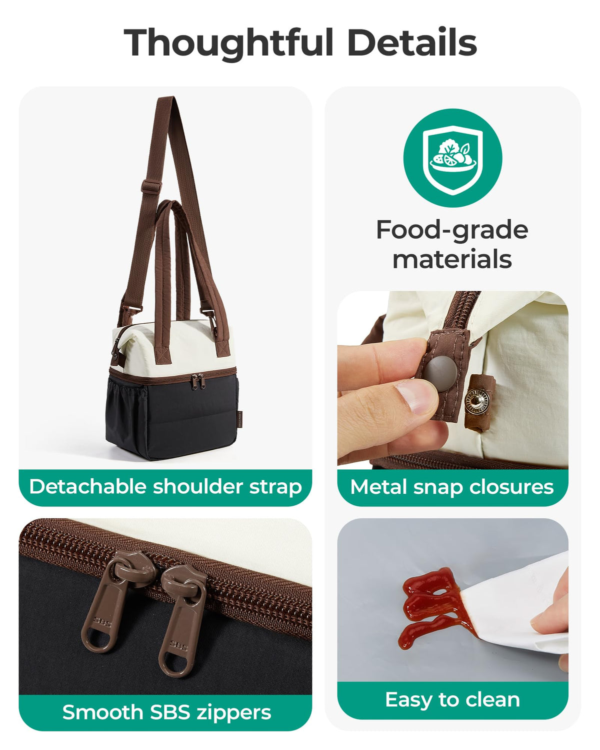 BAGSMART lunch bag in use during work or travel showcases versatile meal prep.