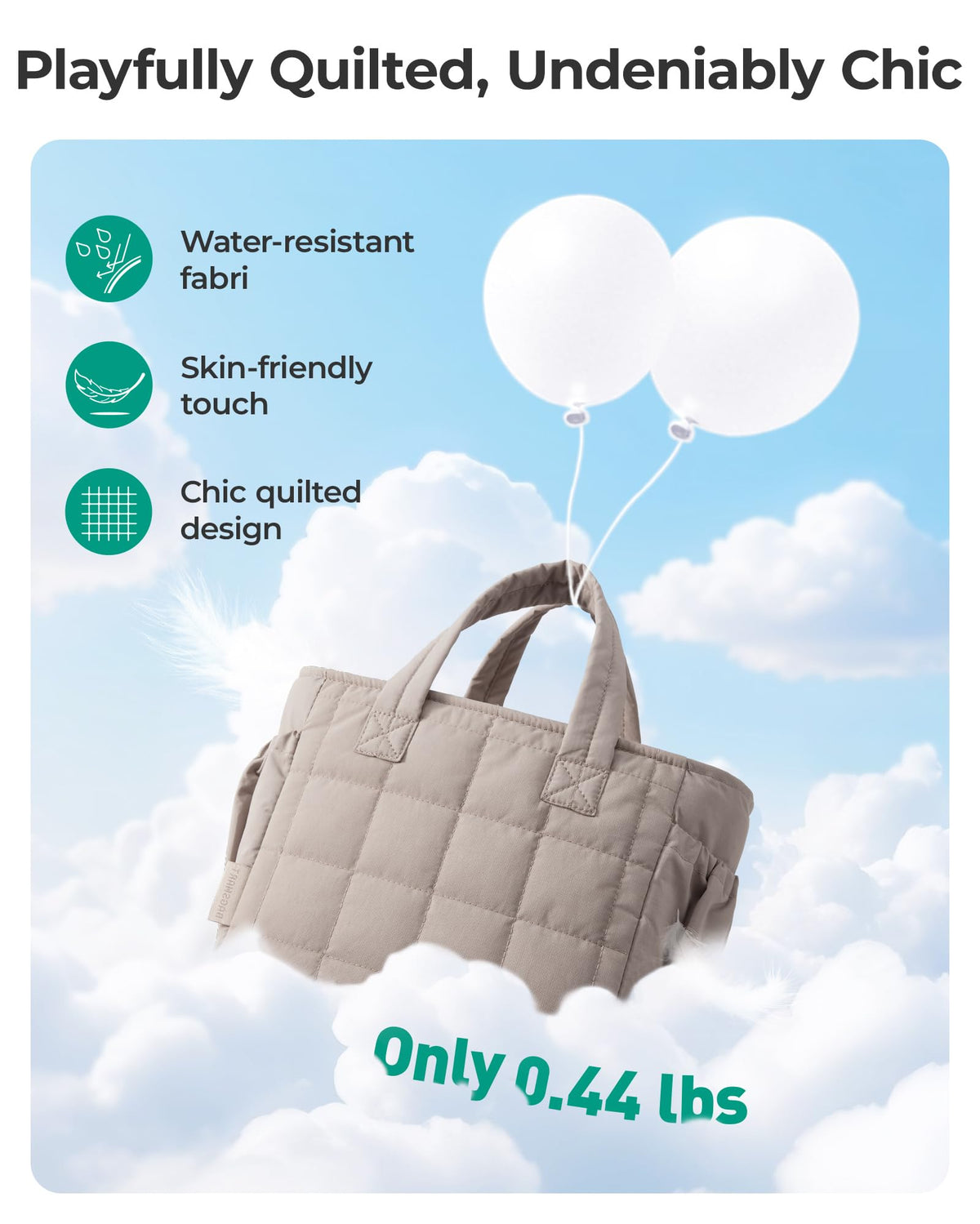 Inside BAGSMART lunch bag, aluminum foil lining for easy wipe-clean maintenance.