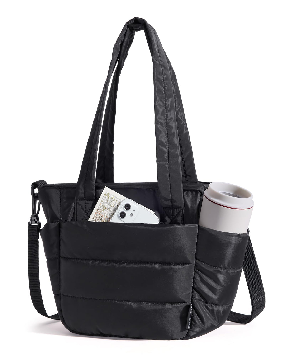 BAGSMART lunch bag for women with insulated quilted exterior keeps meals fresh.