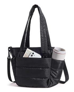 BAGSMART lunch bag for women with insulated quilted exterior keeps meals fresh.