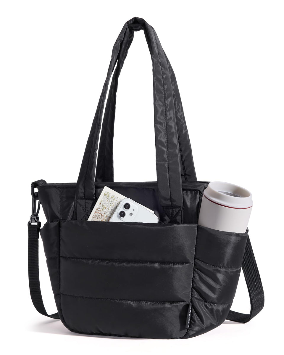 BAGSMART lunch bag for women with insulated quilted exterior keeps meals fresh.