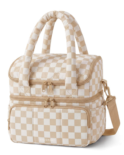 BAGSMART lunch bag women shows double-deck insulated design for organized meals.