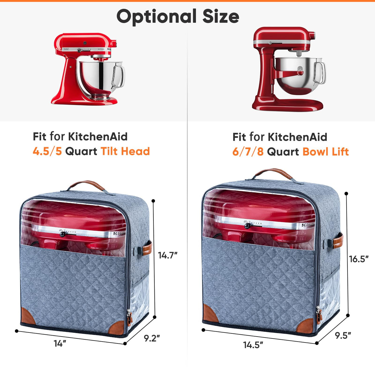 BAGSPRITE dust cover encases the entire mixer to prevent dust