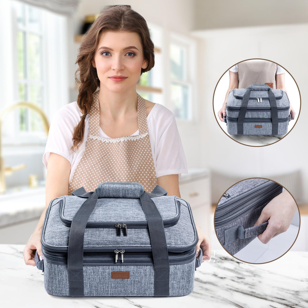 BAGSPRITE heat-resistant mat on counter doubles as a baking surface