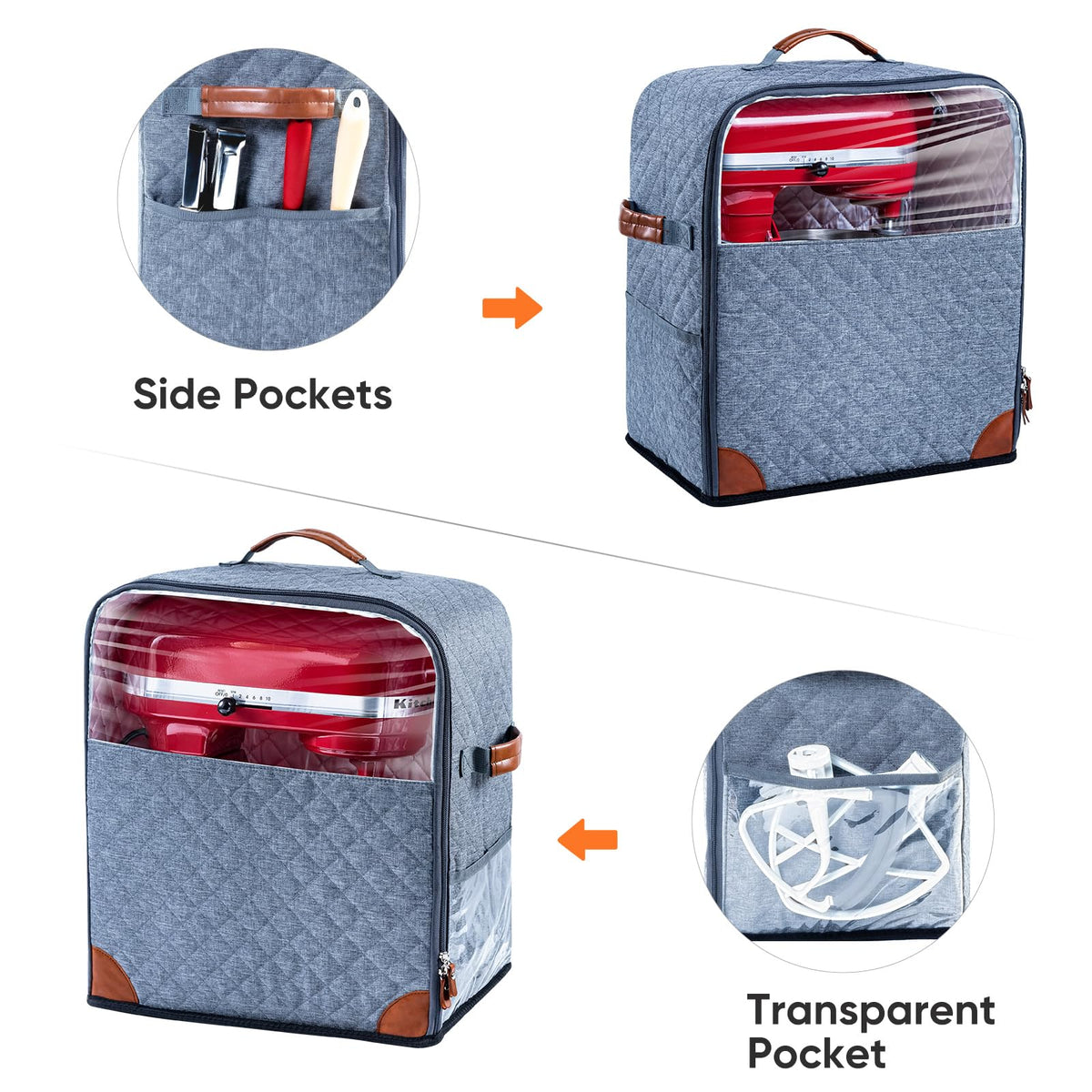BAGSPRITE storage with pockets for attachments and accessories