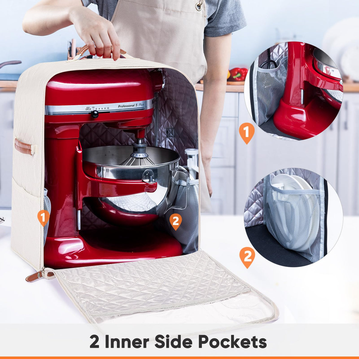 BAGSPRITE two-size compatibility for 4.5/5 qt and 6/7/8 qt mixers