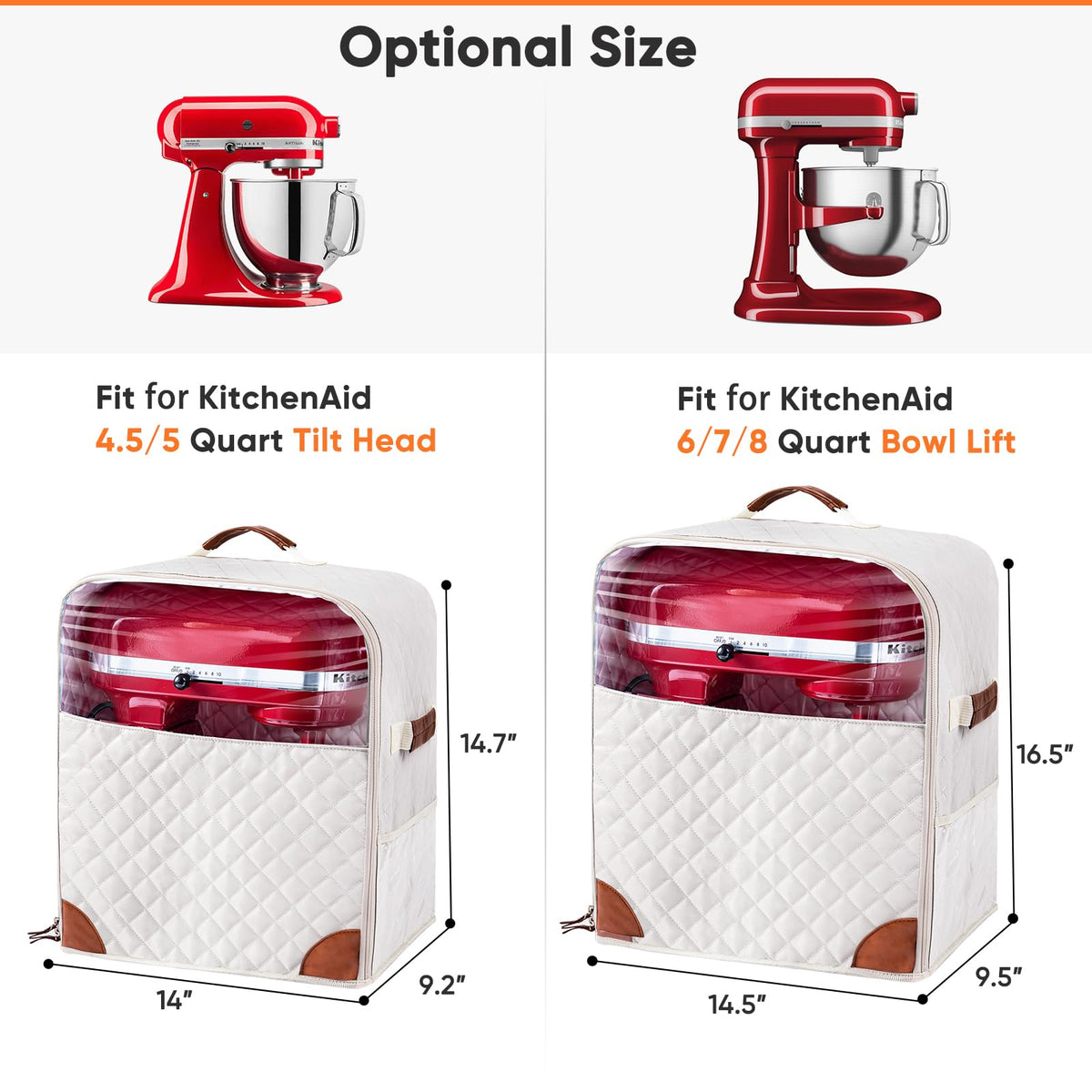 BAGSPRITE cover encases the mixer completely, protecting from dust and insects