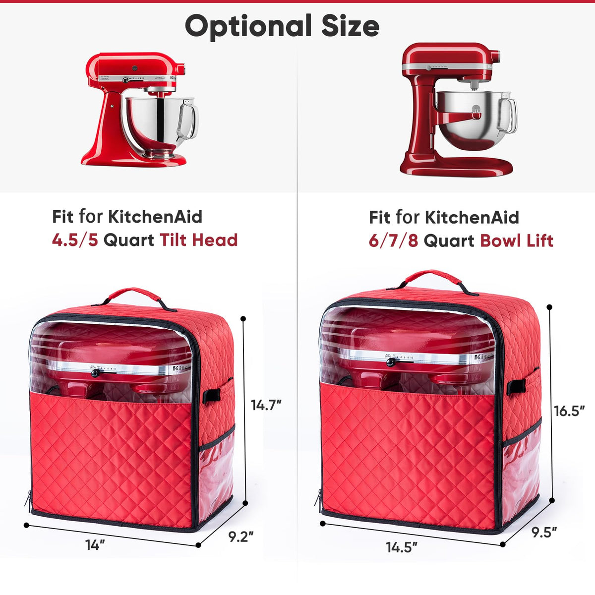 BAGSPRITE mixer cover encases the whole unit to protect from dust and pests.