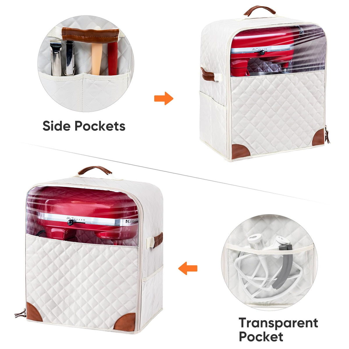 BAGSPRITE mixer cover showing pockets for attachments and accessories