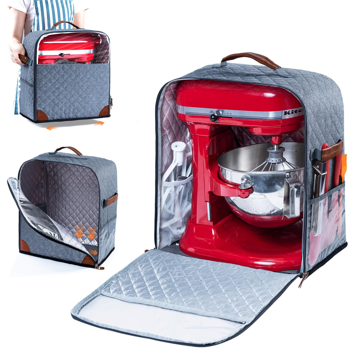 BAGSPRITE stand mixer cover with slider base for easy movement