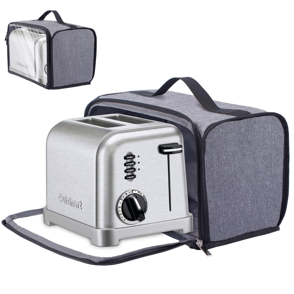 BAGSPRITE toaster cover base 2-slice wide slot front view protects from dust