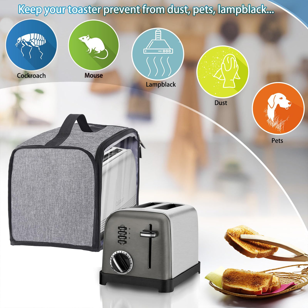 BAGSPRITE zipper front panel for easy access and protection