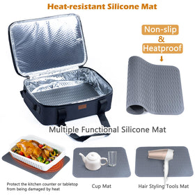 BAGSPRITE top pocket holds plates and oven mitts securely.