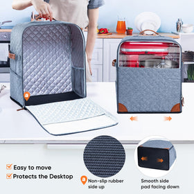 BAGSPRITE water-resistant quilted nylon protects against spills