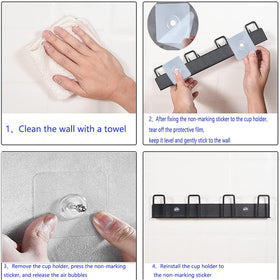 BAIEUEJO four-cup holder per unit keeps cups ventilated.