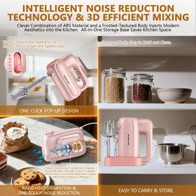 BAIGELONG dishwasher-safe attachments for easy cleanup