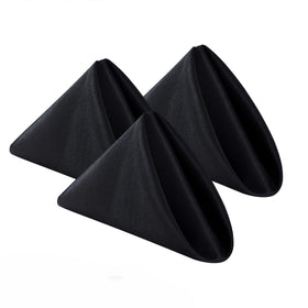 Bailarina 120-pack black cloth napkins for elegant banquet tables.
