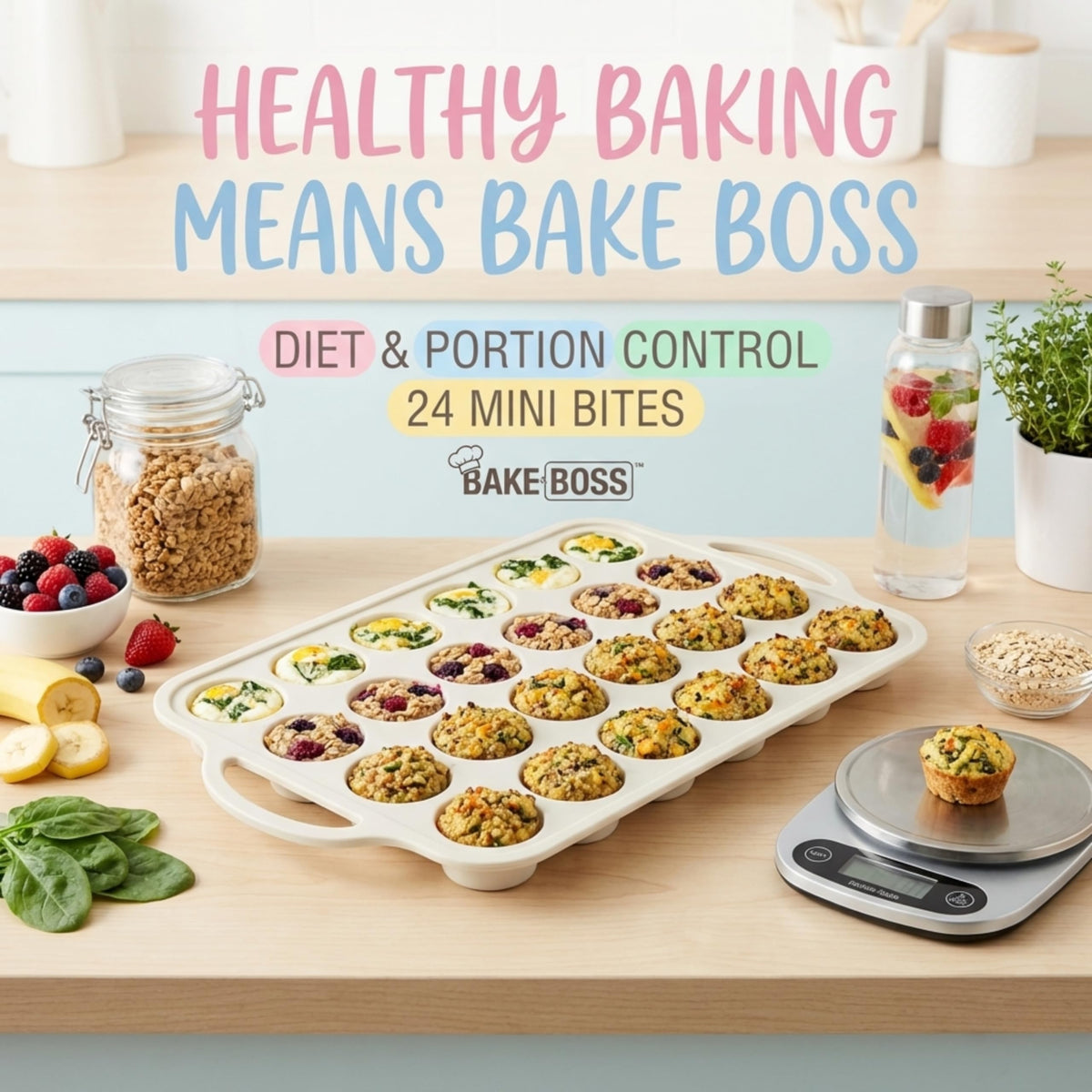 BAKE BOSS silicone muffin pan range complements busy weeknight baking routines.