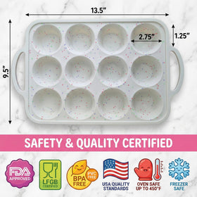 BAKE BOSS 100% food-grade silicone surface delivers natural non-stick release.