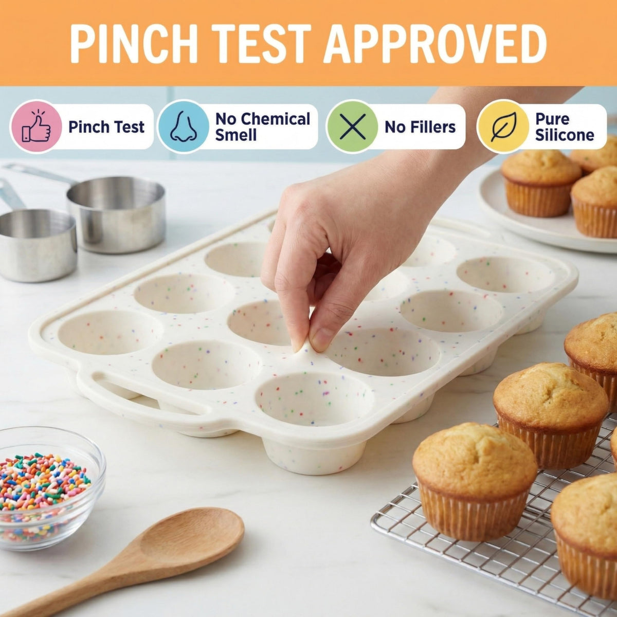 BAKE BOSS oven-safe up to 450°F for versatile baking and freezing.