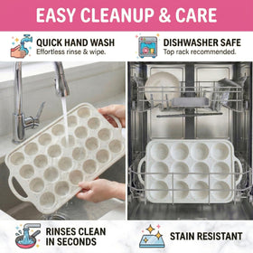 BAKE BOSS oven-safe up to 450°F; freezer-safe and dishwasher-safe.