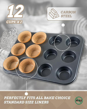 Bake Choice 100 Natural Cupcake Liners – ready-to-use ease for quick baking setup