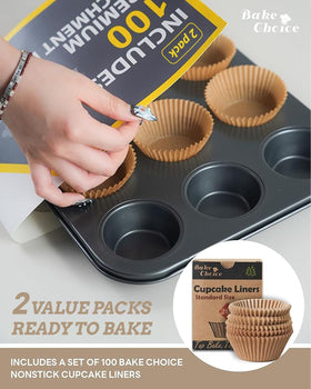 Bake Choice 12-Cup Nonstick Muffin Pan – effortless release for clean cupcakes