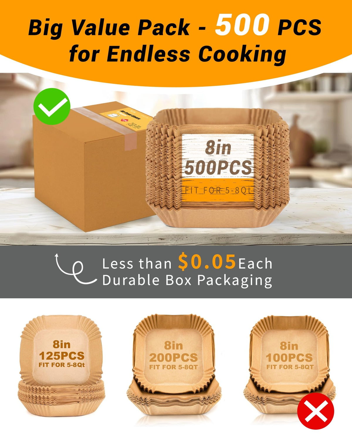 Bake Choice disposable liners simplify cleanup after air frying