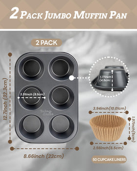 Bake Choice nonstick coating helps muffins release cleanly every time