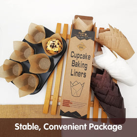 Liners withstand heat up to 220°C for safe baking.