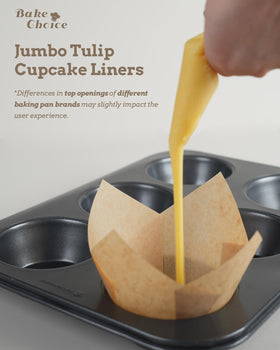 Bake Choice unbleached cupcake liners ready for professional muffins